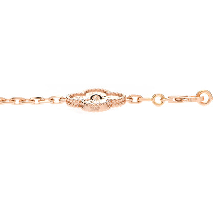 Van Cleef & Arpels 18K Rose Gold 10 Motifs Vintage Alhambra Necklace 5 of 6