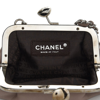 Chanel Lambskin CC Kiss Lock Evening Clutch Light Pink 7 of 8