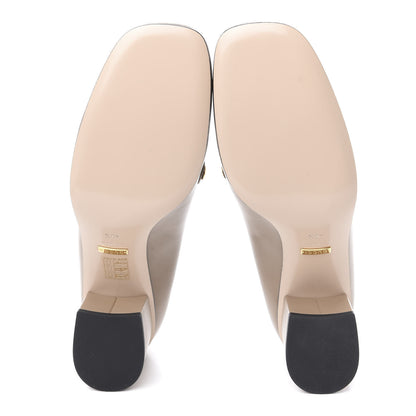 Gucci Malaga Kid Sylvie Web Chain Mid Heel Loafers 40.5 Mud 5 of 10