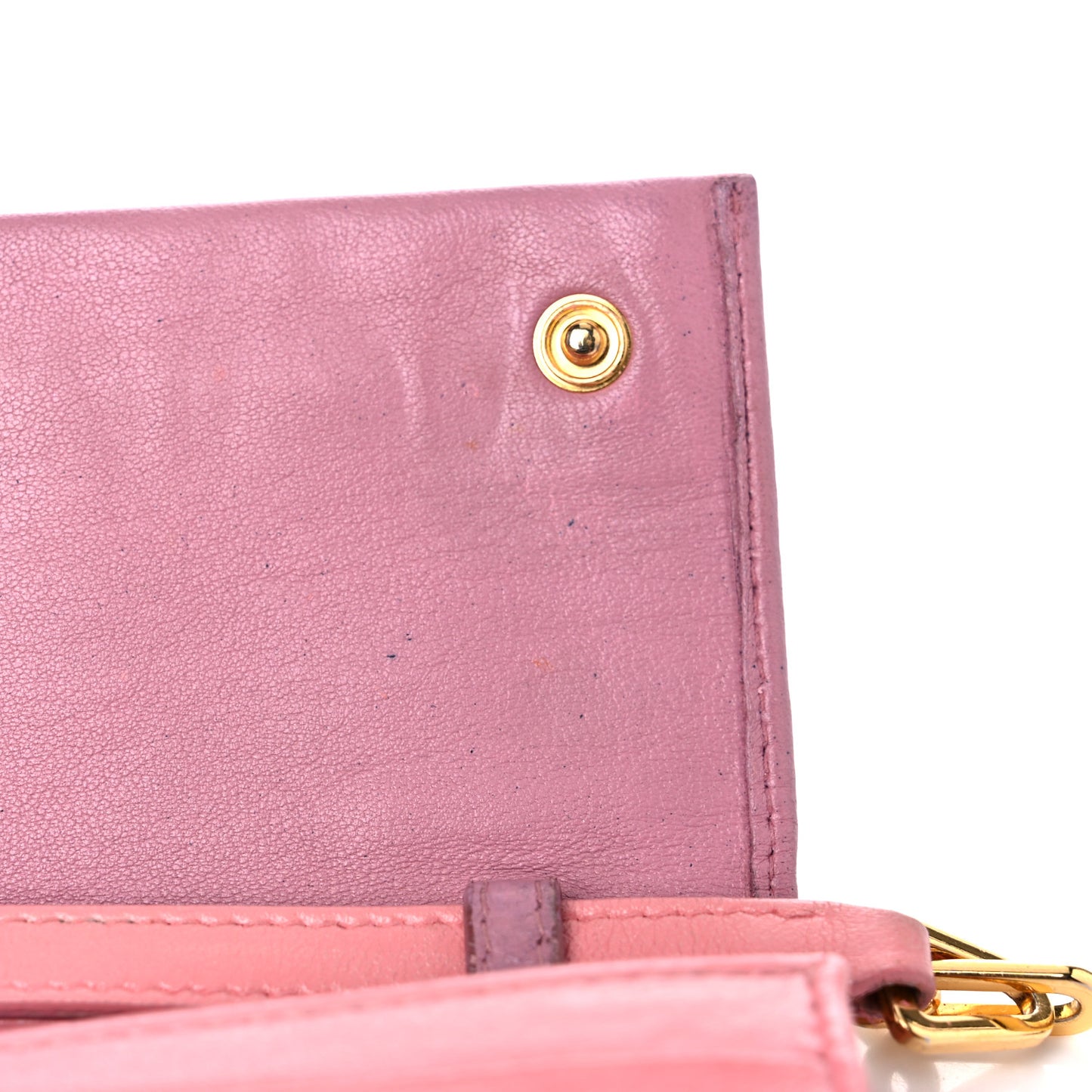 Nappa Matelasse Bicolor Wallet On Chain Loto Orchide