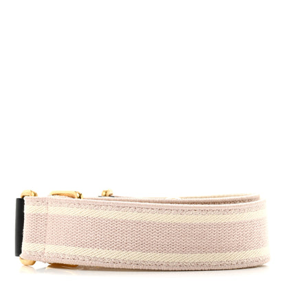 Christian Dior Canvas Embroidered Shoulder Strap Pink Beige 2 of 6