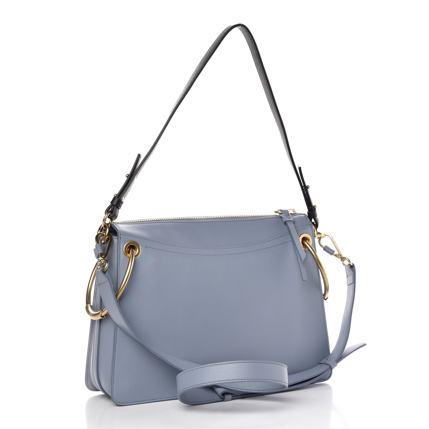 Chloe Calfskin Suede Medium Roy Bag Washed Blue 3 of 10