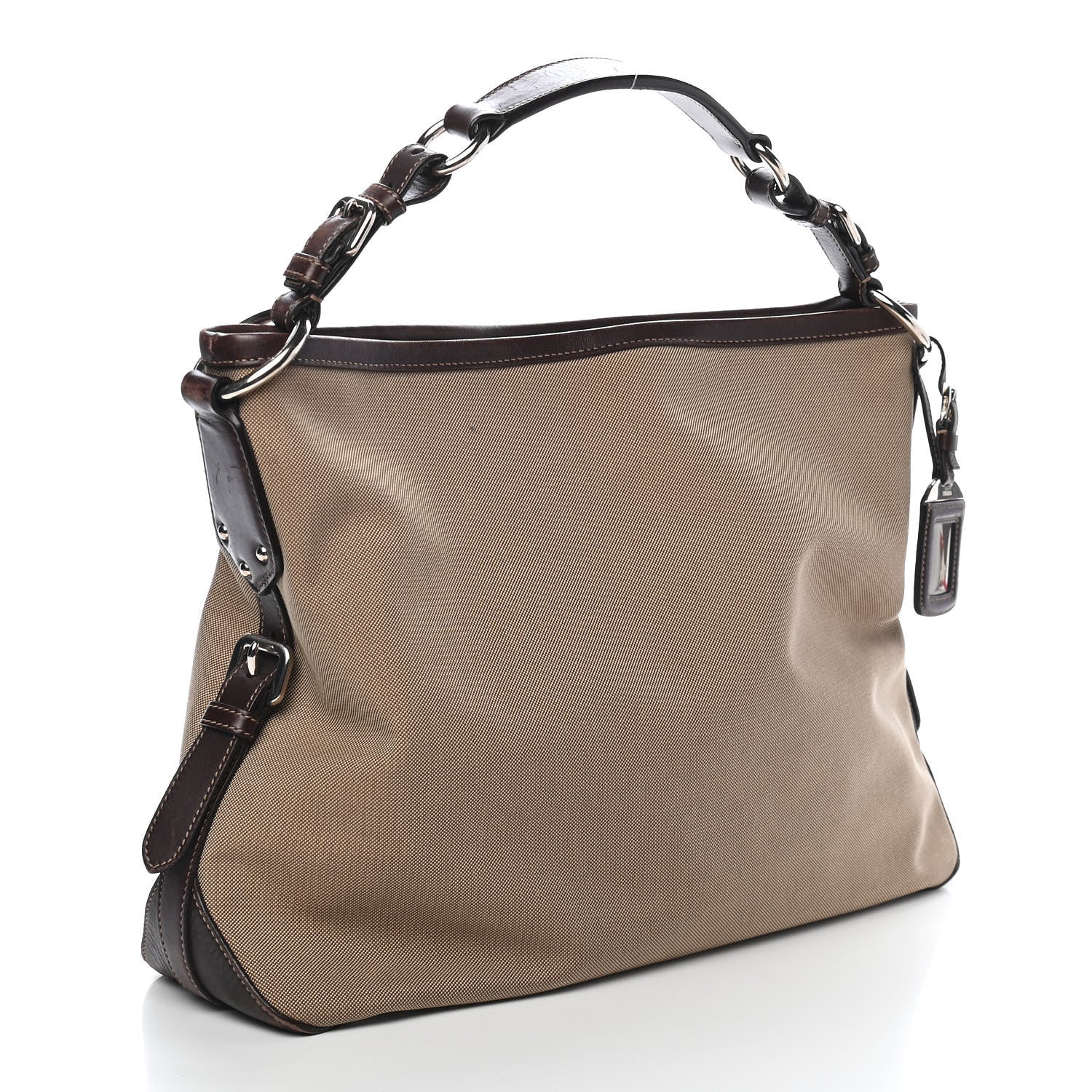 Prada Jacquard Logo Hobo Corda Moro 3 of 11