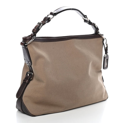 Prada Jacquard Logo Hobo Corda Moro 3 of 11