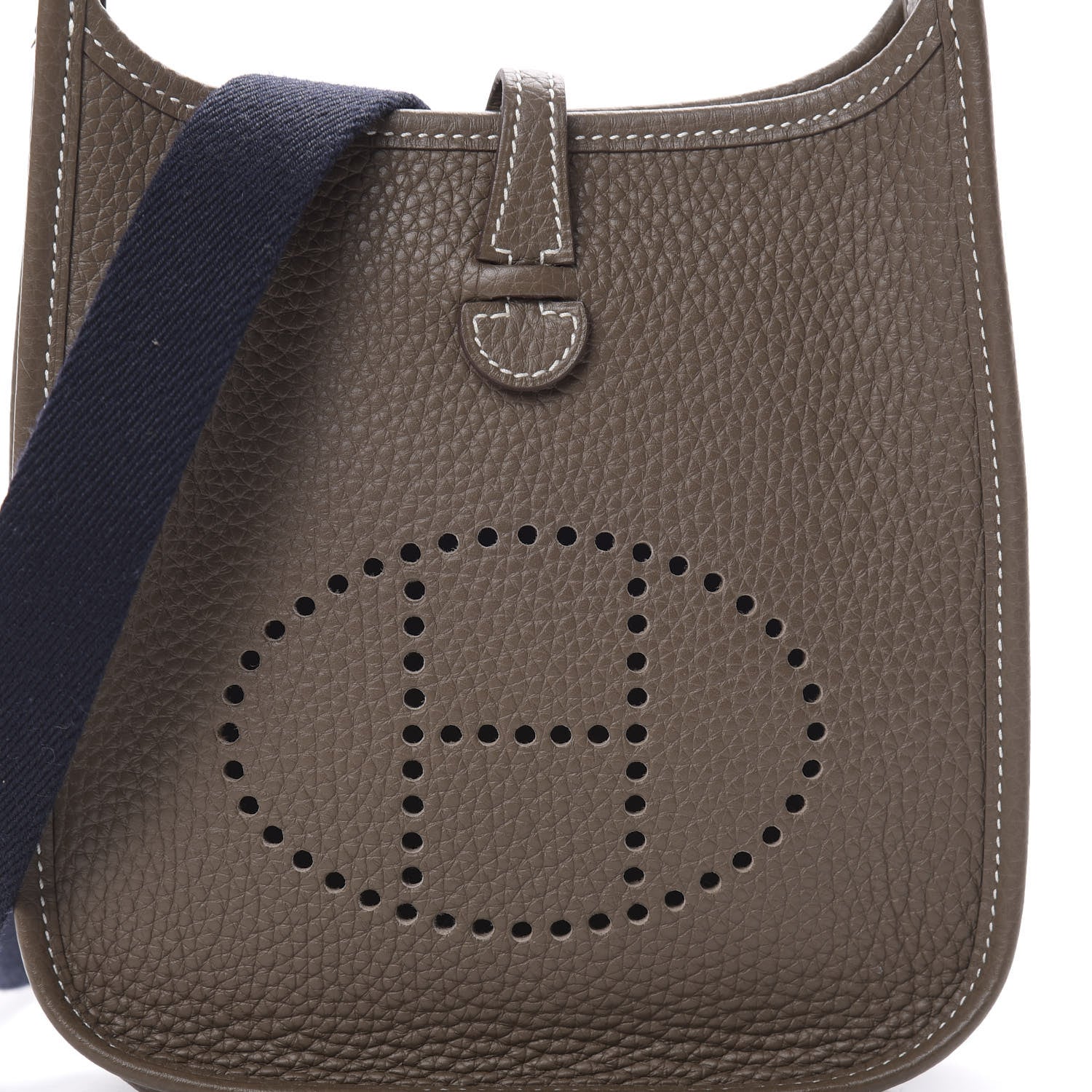 Hermes Taurillon Clemence Amazone Evelyne TPM Etoupe Bleu Indigo 8 of 11
