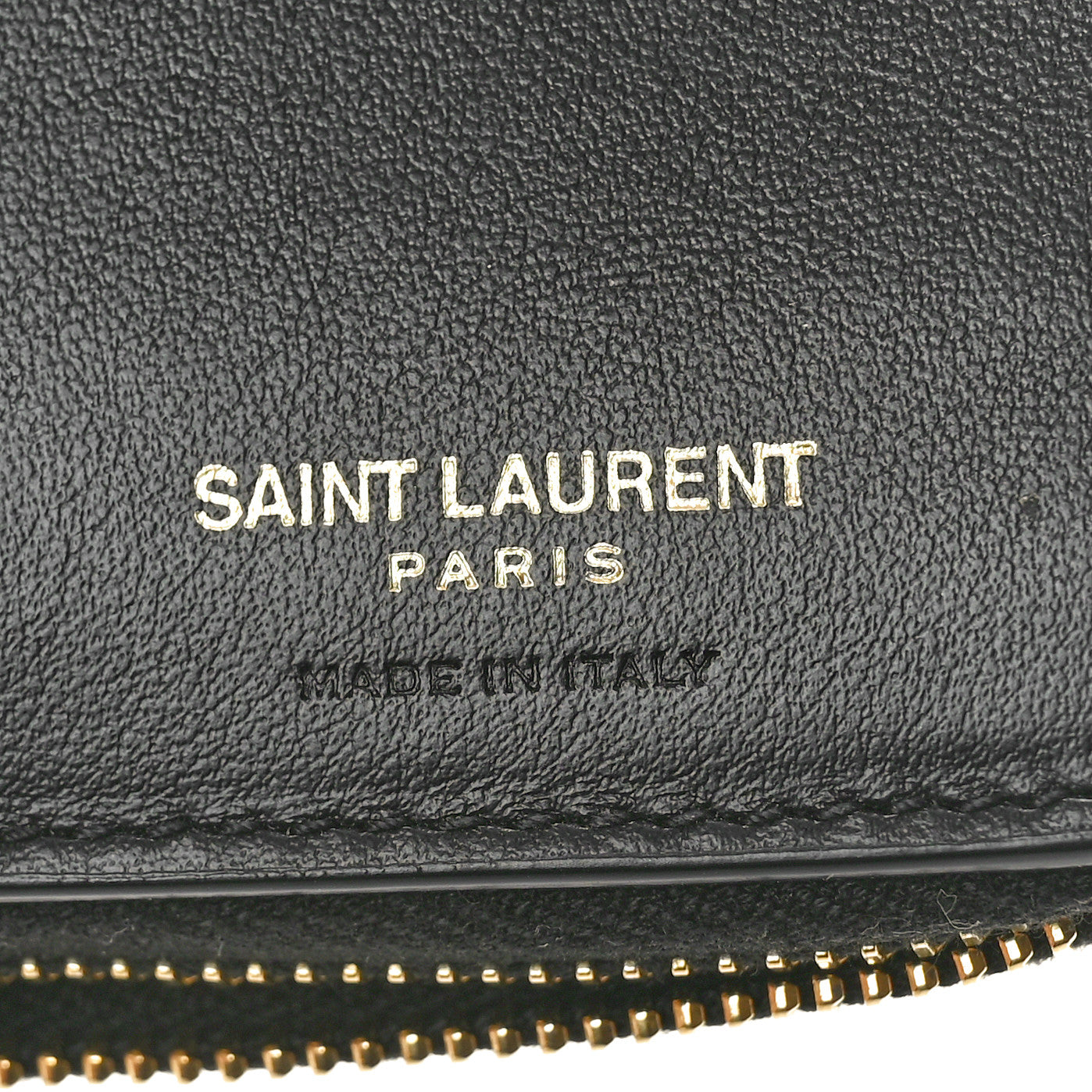 Saint Laurent Calfskin Heart Print Monogram Compact Zip Around Wallet Black Red 6 of 10