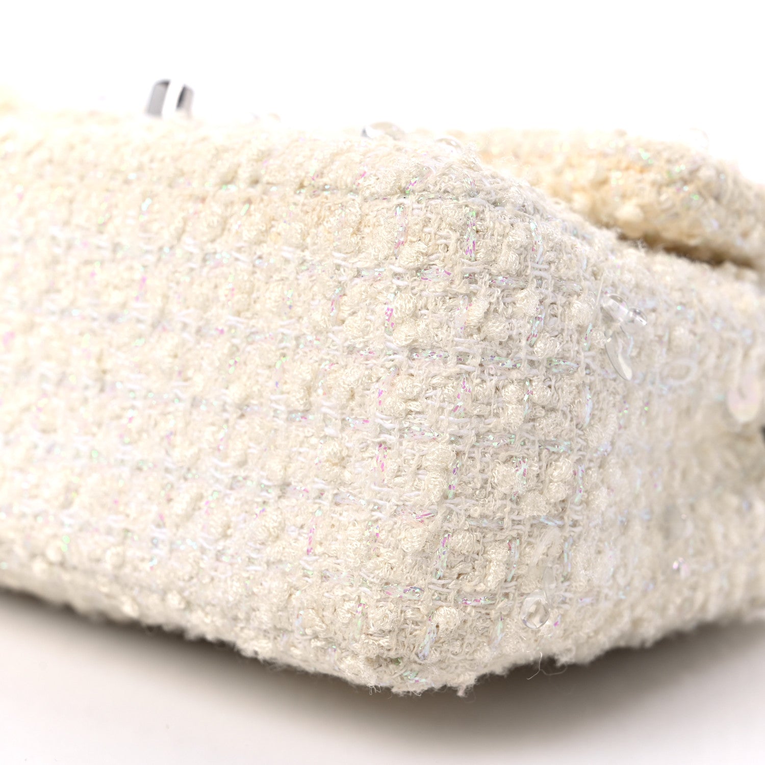 Chanel Tweed Beaded Mini Rectangular Flap White 9 of 13