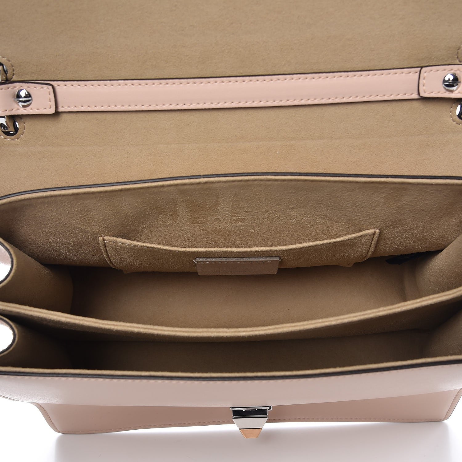 Fendi Vitello Liberty Ribbon Pearl Lace Up Kan I Shoulder Bag Plaster 5 of 7