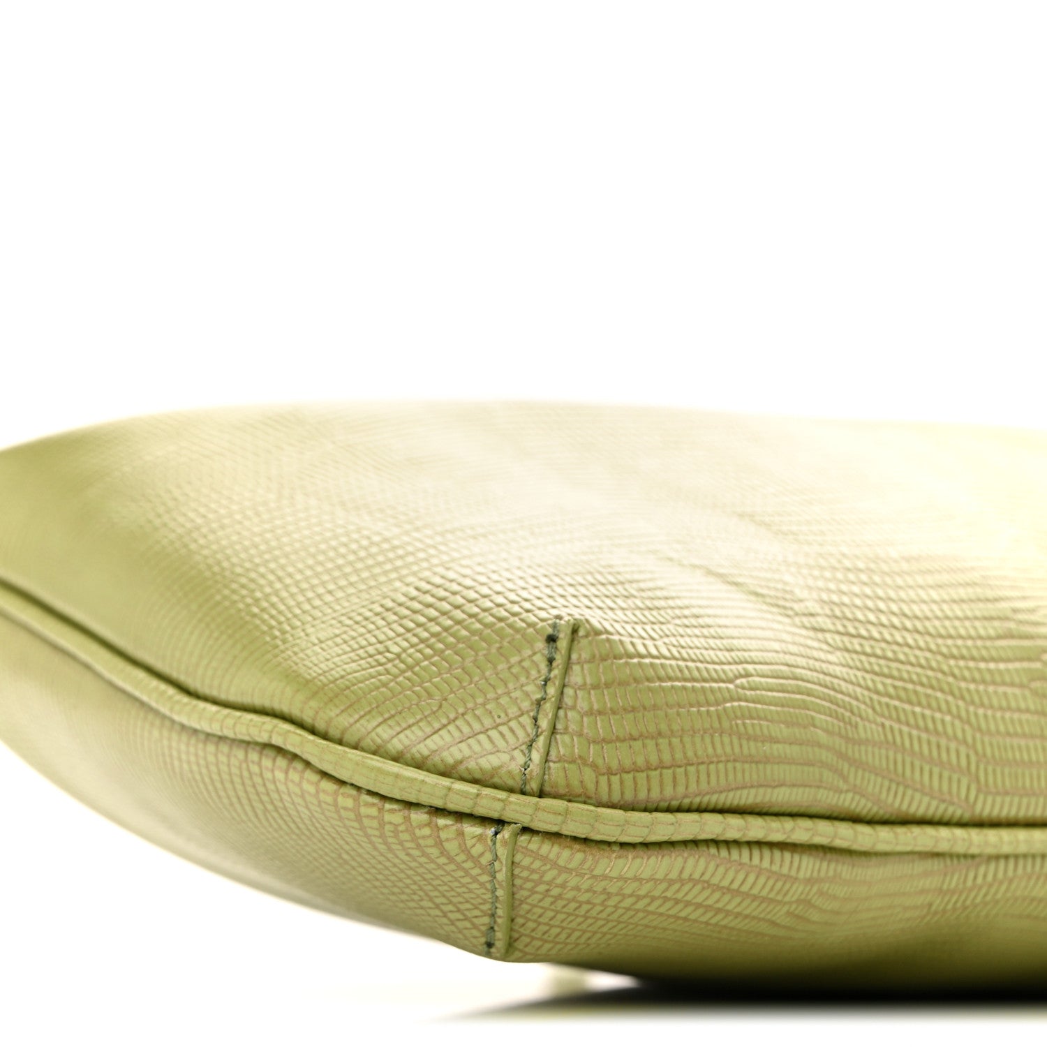 Jacquemus Calfskin Lizard Embossed Le Bious Perle Large Green 9 of 11