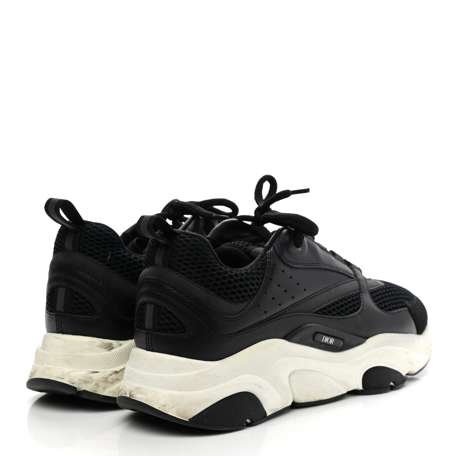 Christian Dior Technical Mesh Calfskin Mens B22 Sneakers 41 Black 5 of 13
