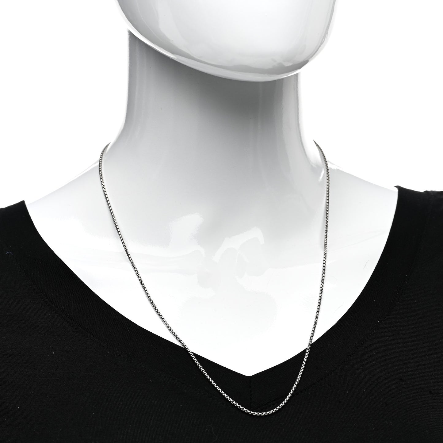 Sterling Silver 2.7mm Small Box Chain Necklace 22"