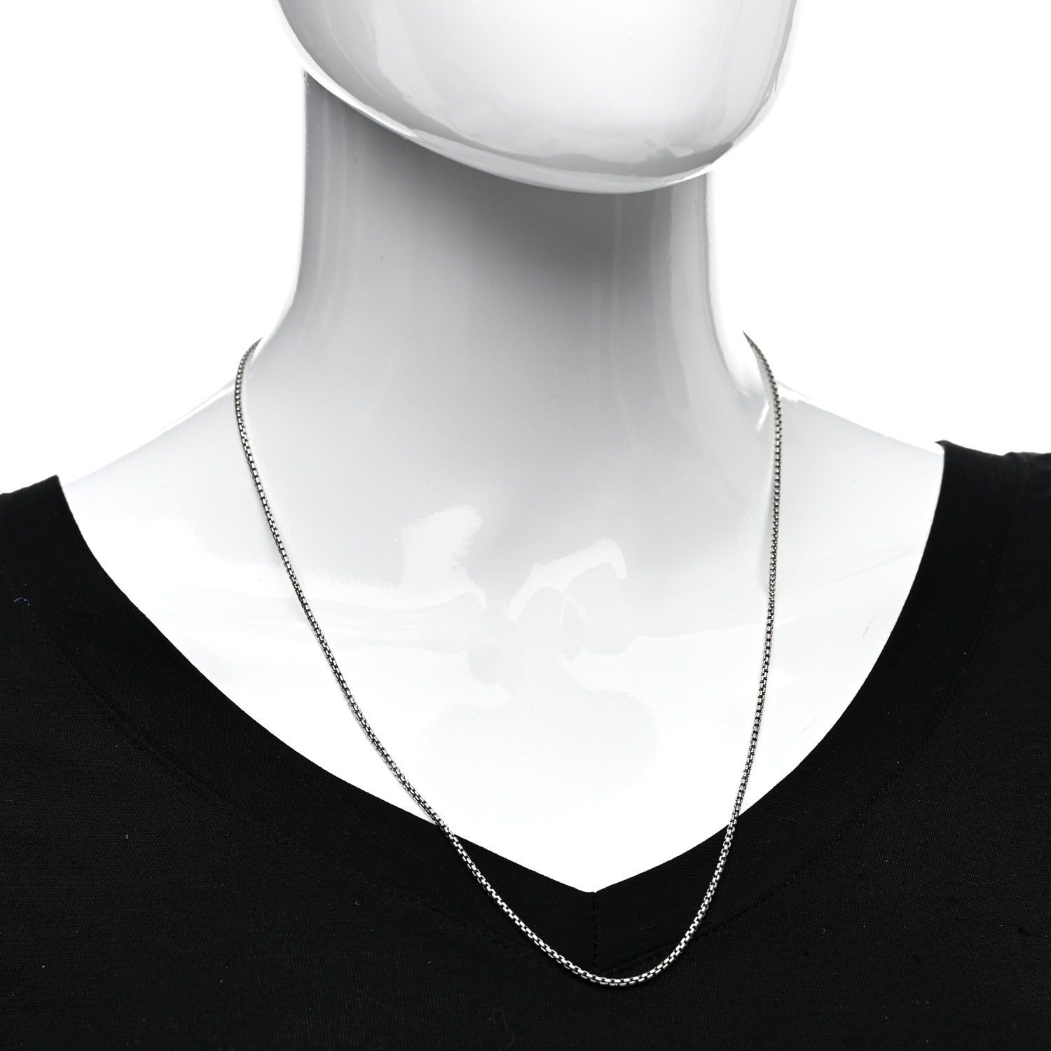 David Yurman Sterling Silver 2.7mm Small Box Chain Necklace 22" 2 of 4