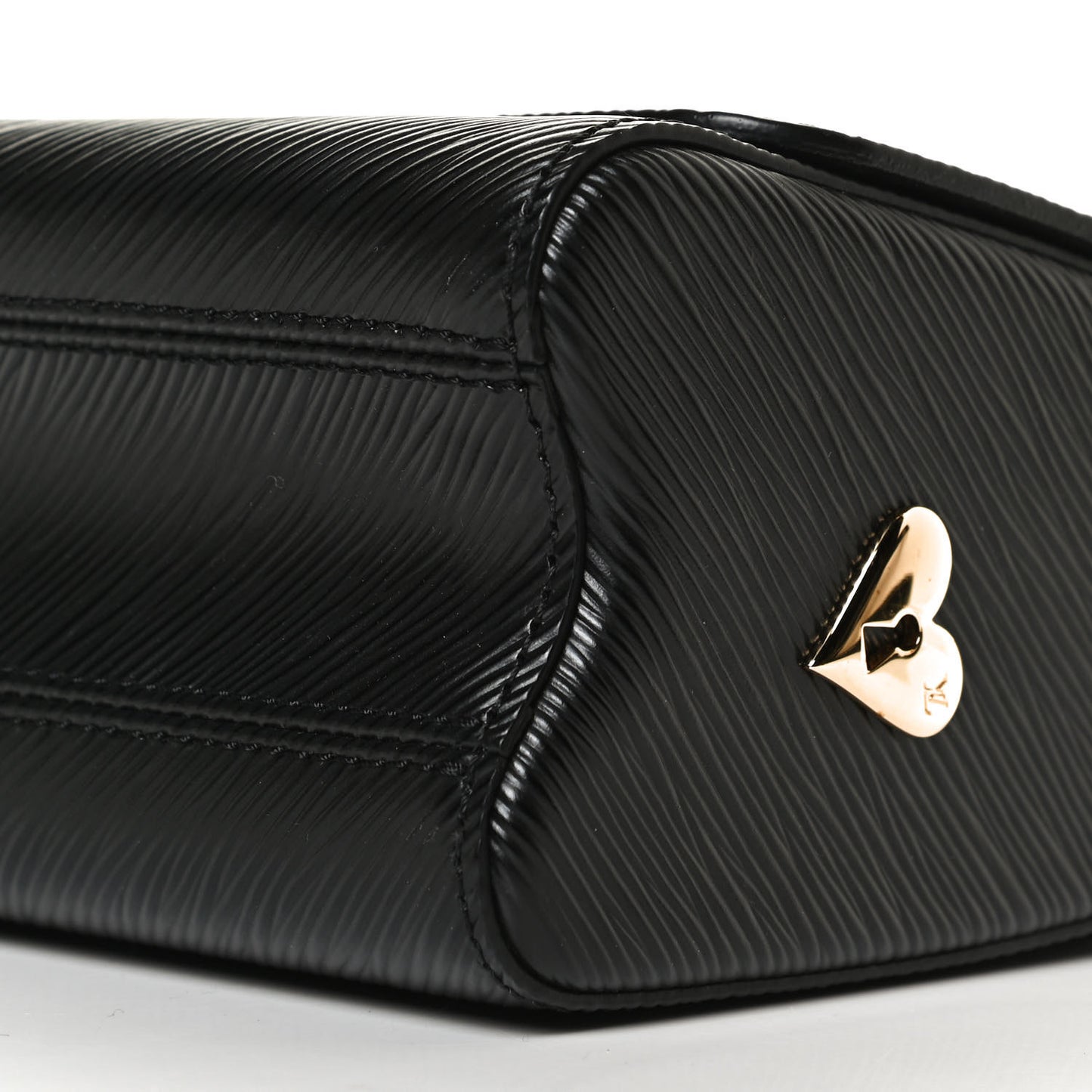 Epi Love Lock Twist Shoulder Bag MM Black