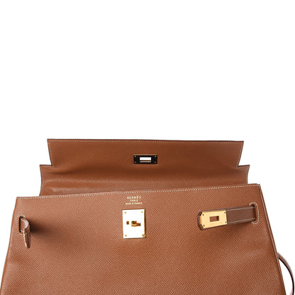 Hermes Courchevel Kelly Retourne 35 Gold 29 of 43