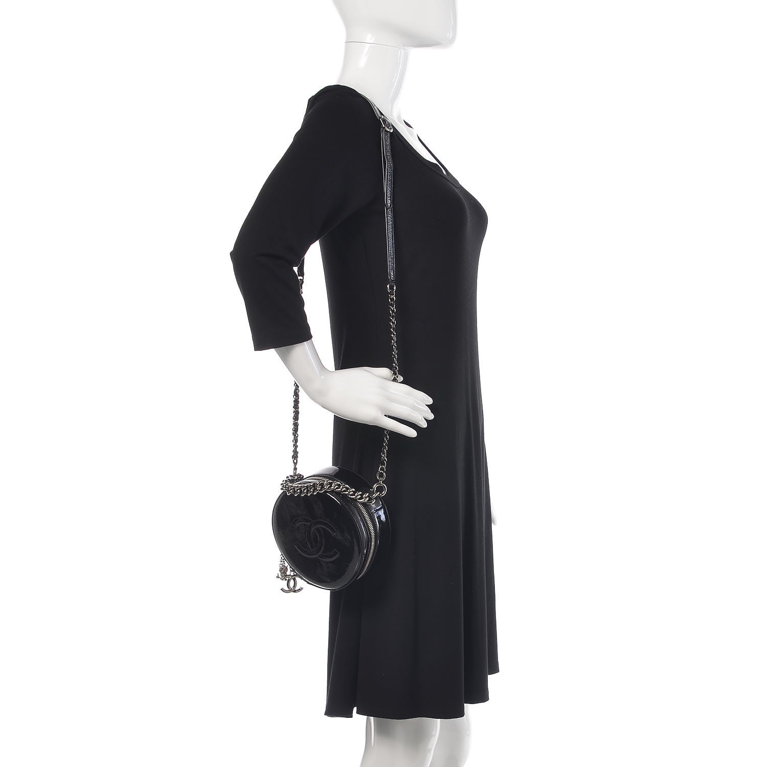 Chanel Patent Round As Earth Evening Bag Black 2 of 9