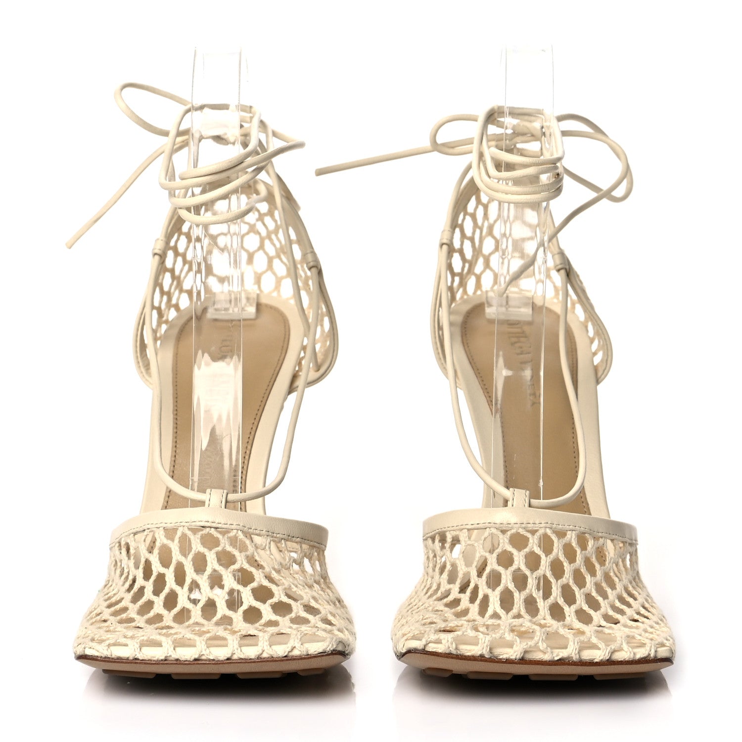 Bottega Veneta Mesh Nappa Stretch Ankle Tie Sandals 38 Toile 3 of 9