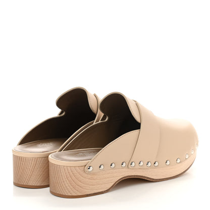 Hermes Calfskin Calya Mules 36 Hetre 4 of 9