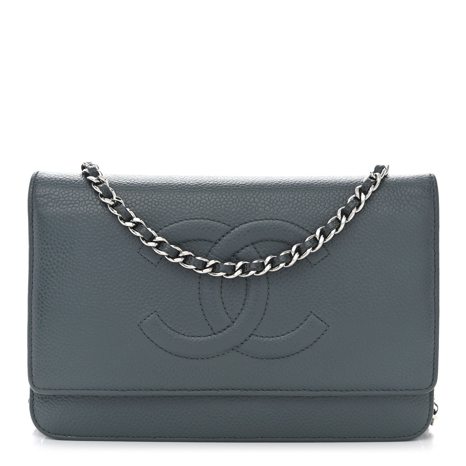Chanel Caviar Timeless CC Wallet on Chain WOC Navy 1 of 14