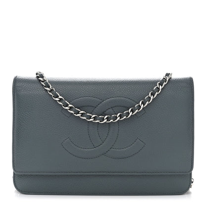 Chanel Caviar Timeless CC Wallet on Chain WOC Navy 1 of 14