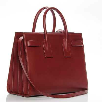 Saint Laurent Calfskin Small Sac De Jour Oxblood 3 of 8