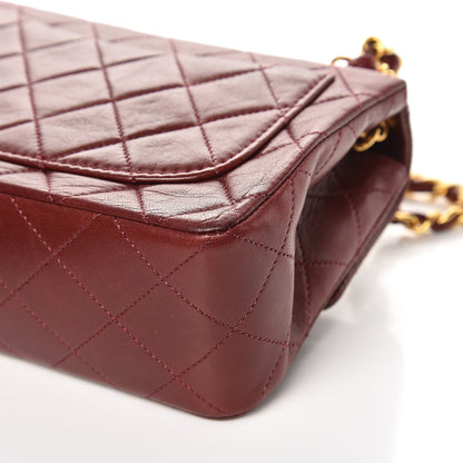 Chanel Lambskin Quilted Mini Square Flap Burgundy 11 of 11