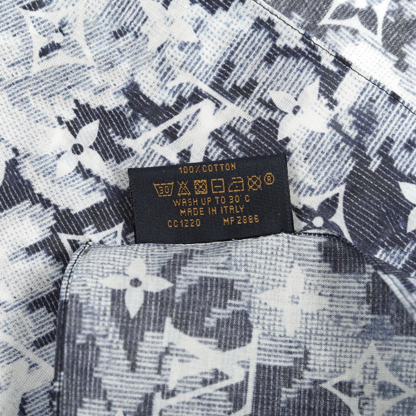 Monogram Tapestry Bandana Face Mask Set Blue