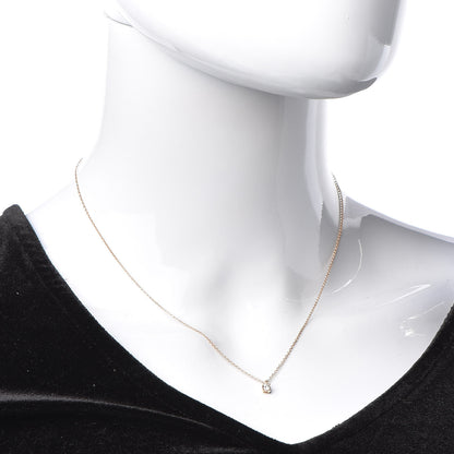Tiffany 18K Rose Gold Diamond .12ct Solitaire Pendant Necklace 2 of 7