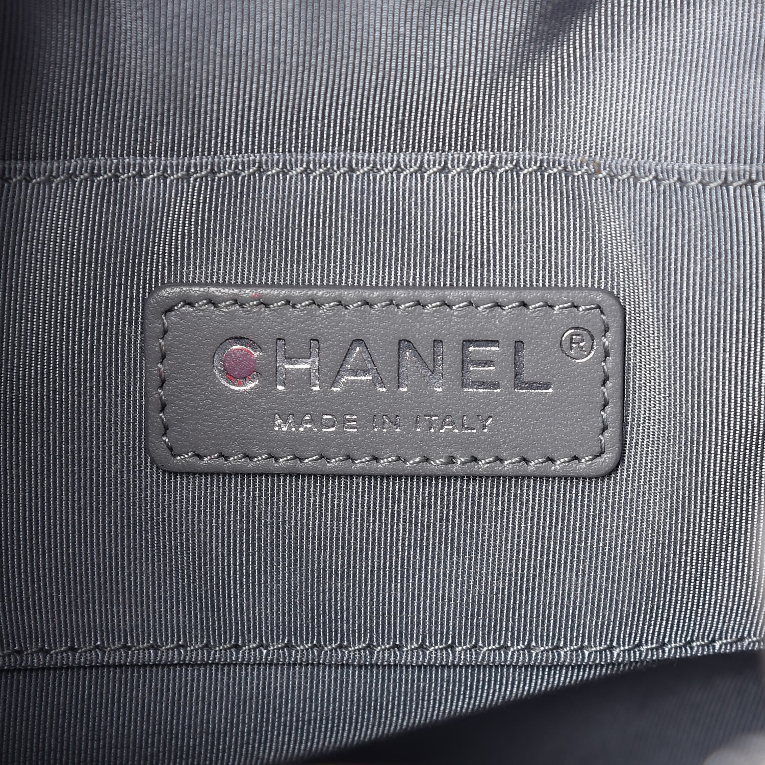 Chanel Metallic Calfskin Studded Chevron Quilted Small Stud Wars Drawstring Bag Silver 6 of 10