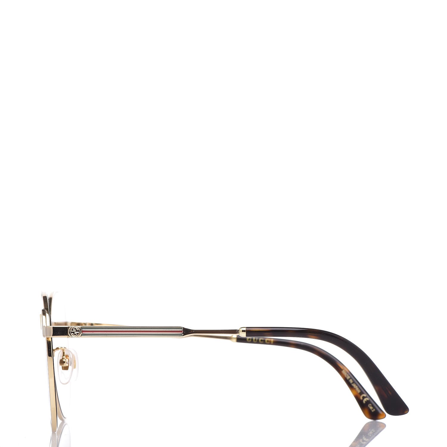Gucci Web Round Sunglasses GG0206SK Gold 3 of 8