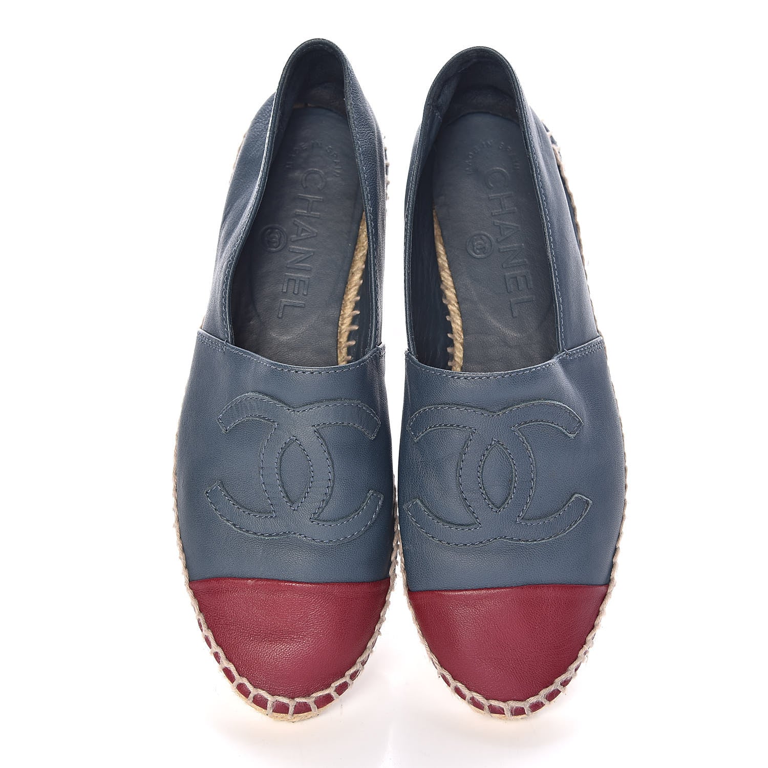 Chanel Lambskin CC Espadrilles 36 Blue 10 of 11