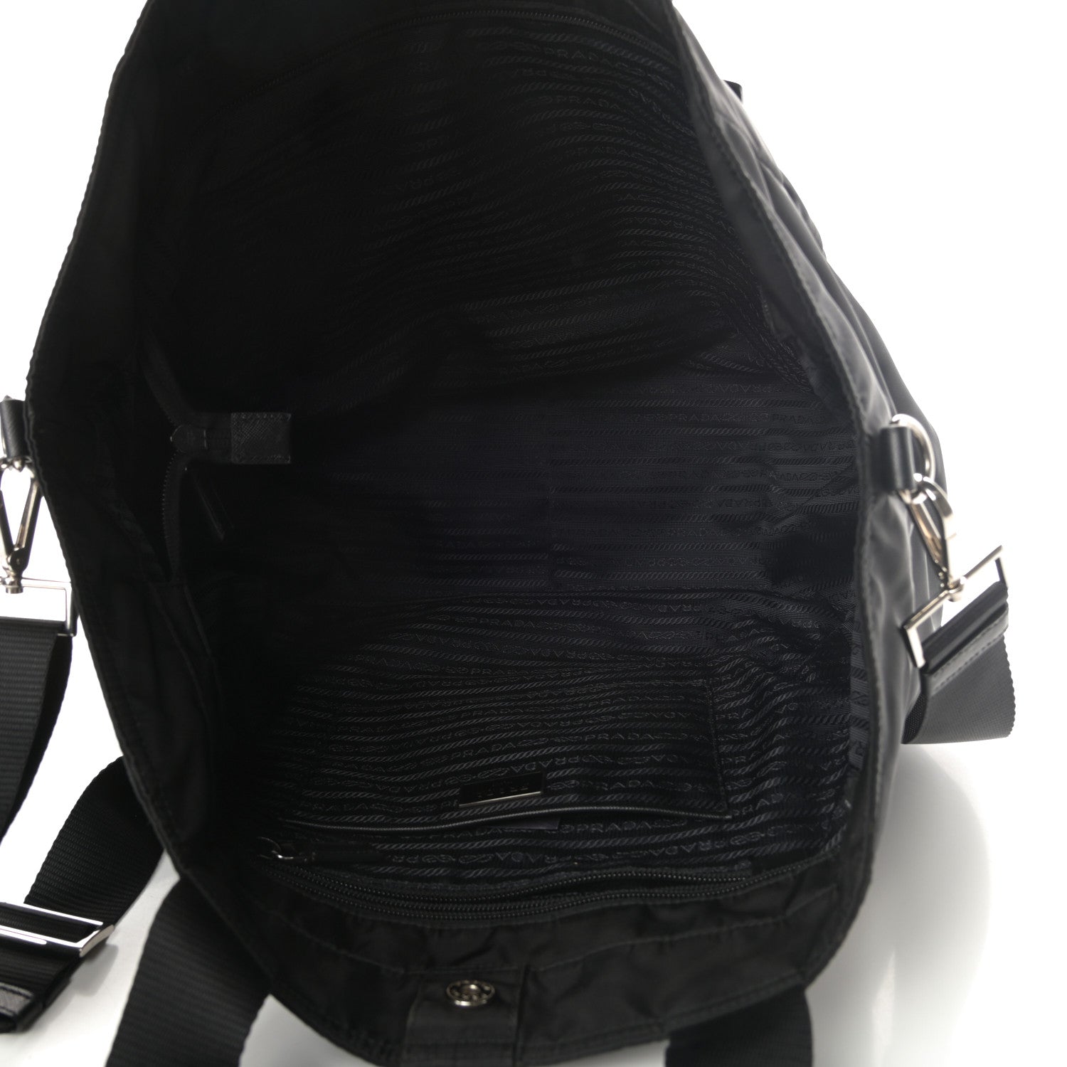 Prada Tessuto Nylon Shopping Tote Black 5 of 11