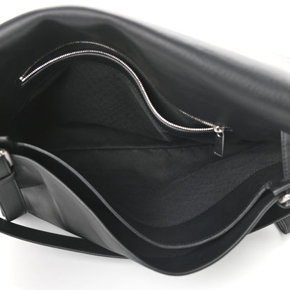 Bottega Veneta Textured Calfskin Messenger Crossbody Bag Black 5 of 10