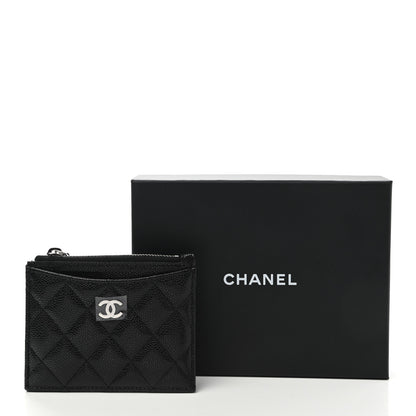 Chanel Caviar Quilted CC Zip Card Holder Black 8 of 8