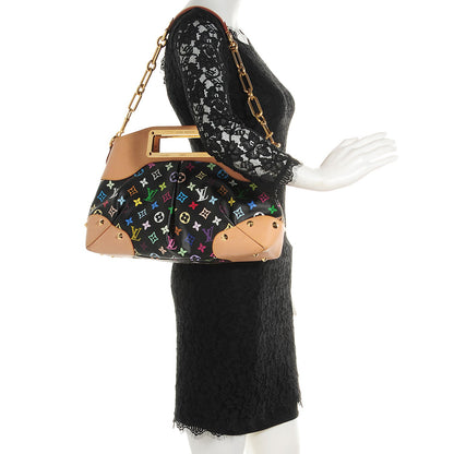 Louis Vuitton Monogram Multicolor Judy MM Black 2 of 7
