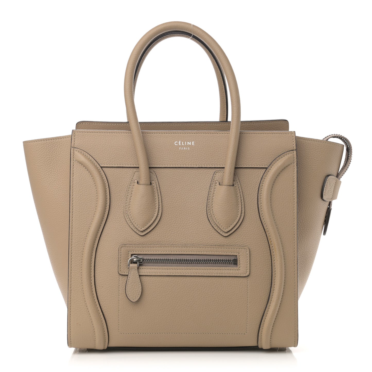 Drummed Calfskin Micro Luggage Dune