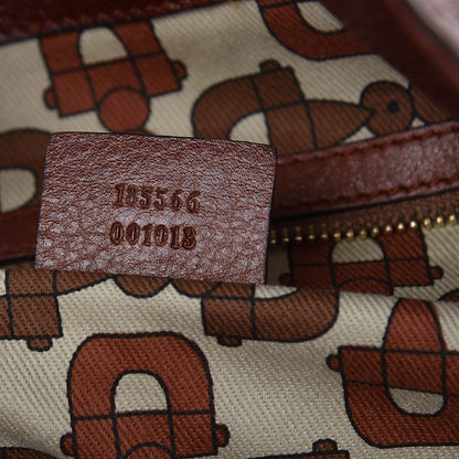 Gucci Calfskin Medium Indy Top Handle Bag Brown 7 of 9