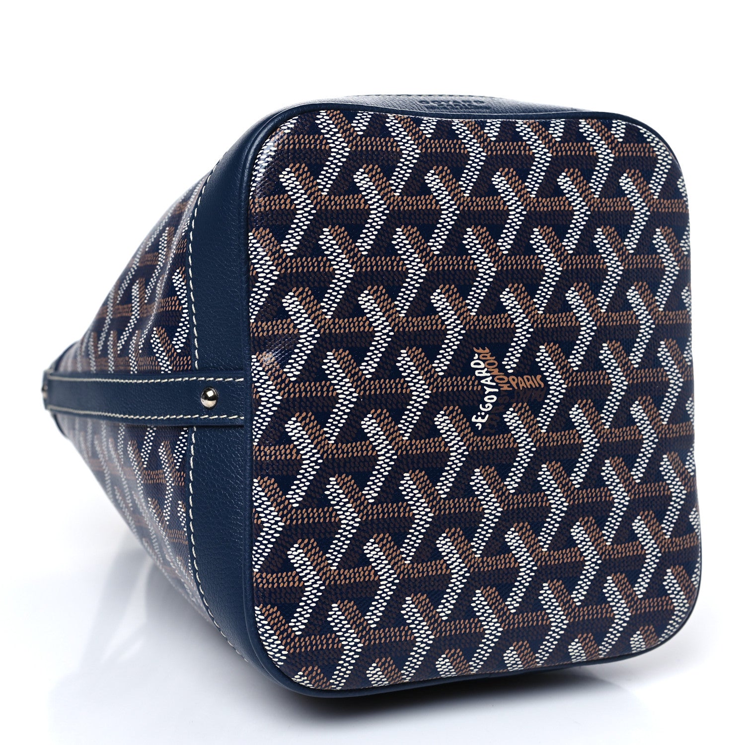 Goyard Goyardine Petit Flot Bucket Bag PM Navy 4 of 8