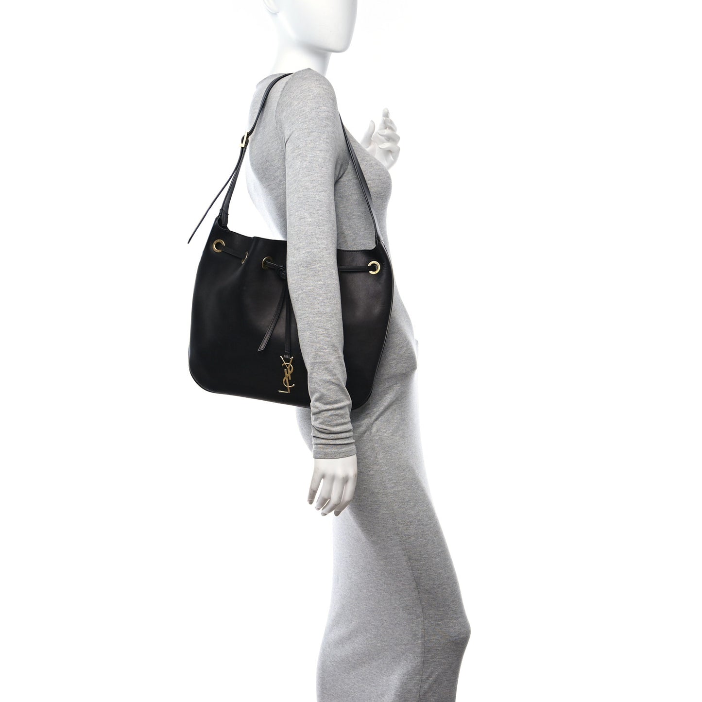 Calfskin Medium Paris VII Flat Hobo Black