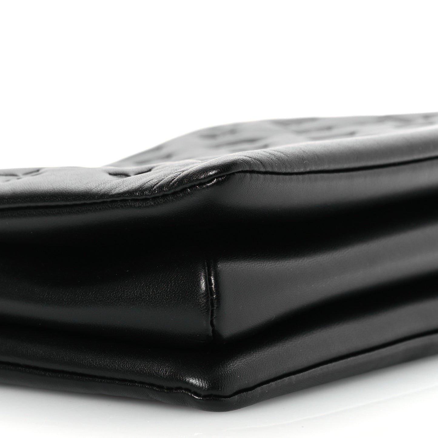 Lambskin Embossed Monogram Coussin PM Black