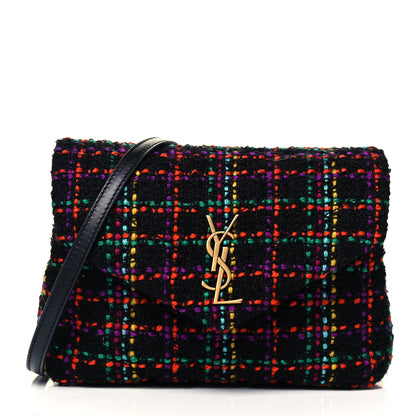 Saint Laurent Tweed Toy Loulou Shoulder Bag Black 2 of 8