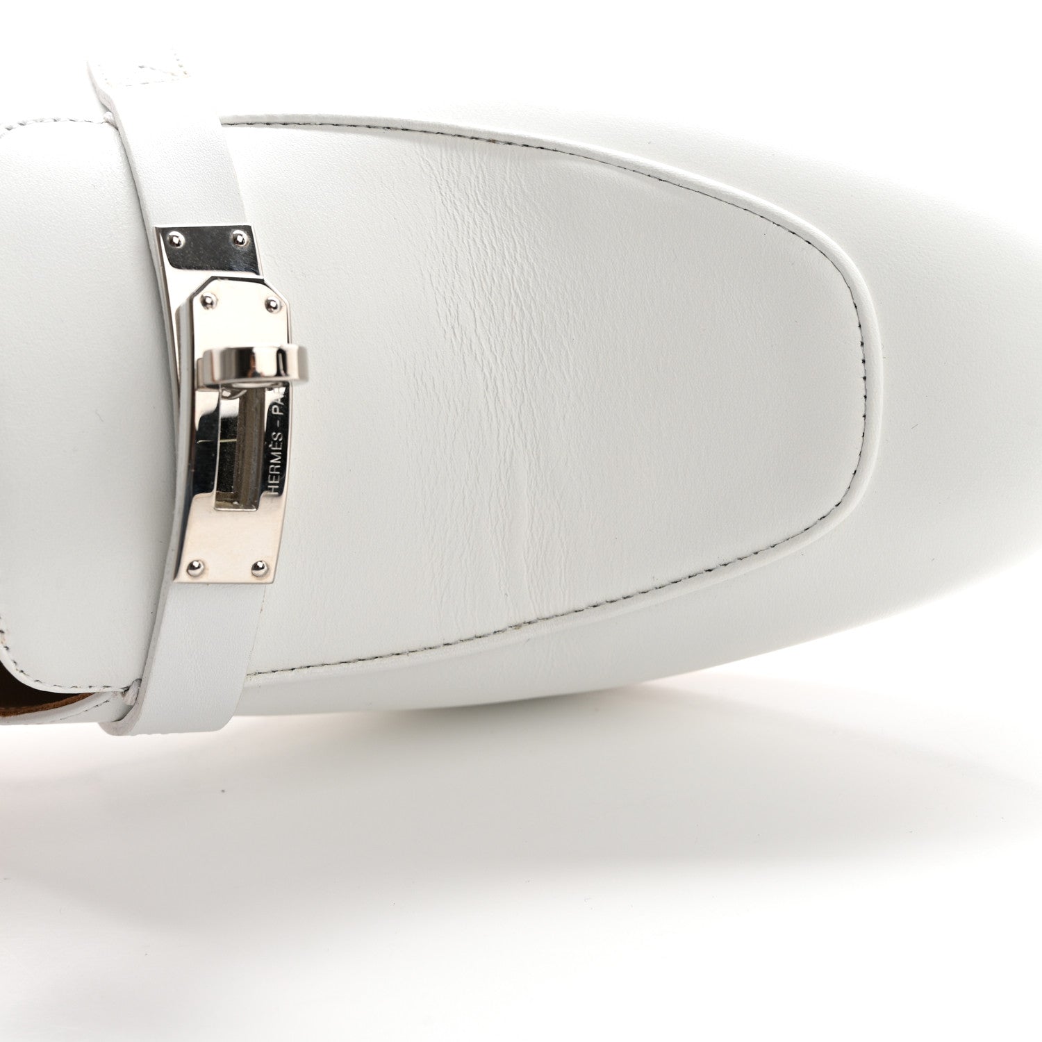 Hermes Calfskin Oz Mules 37.5 White 10 of 11