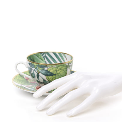 Hermes Porcelain Passifolia Tea Cup And Saucer Set Of 2 2 of 8