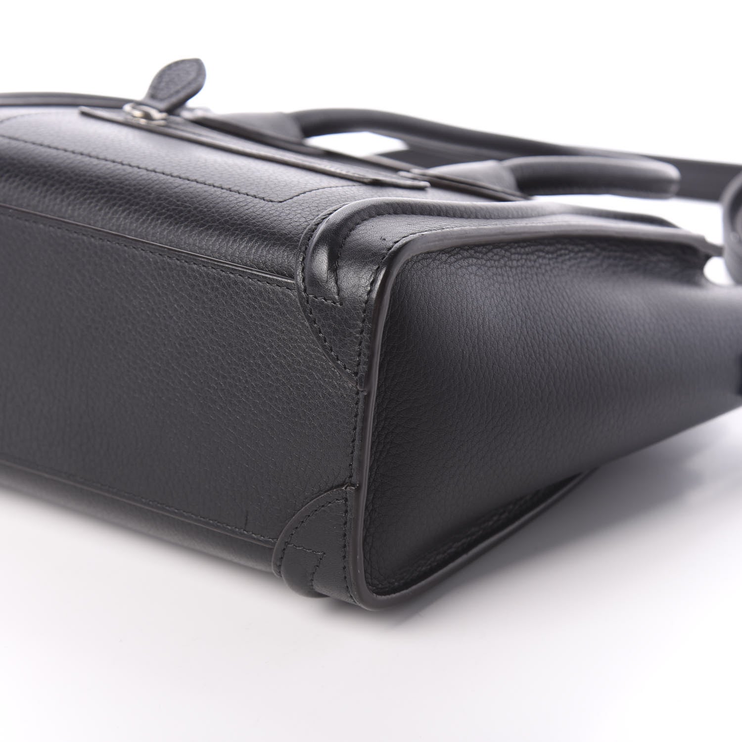 Celine Drummed Calfskin Nano Luggage Black 10 of 10