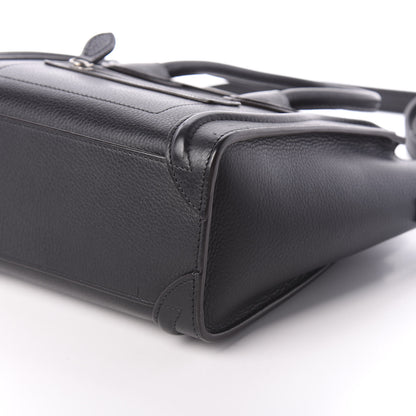 Celine Drummed Calfskin Nano Luggage Black 10 of 10