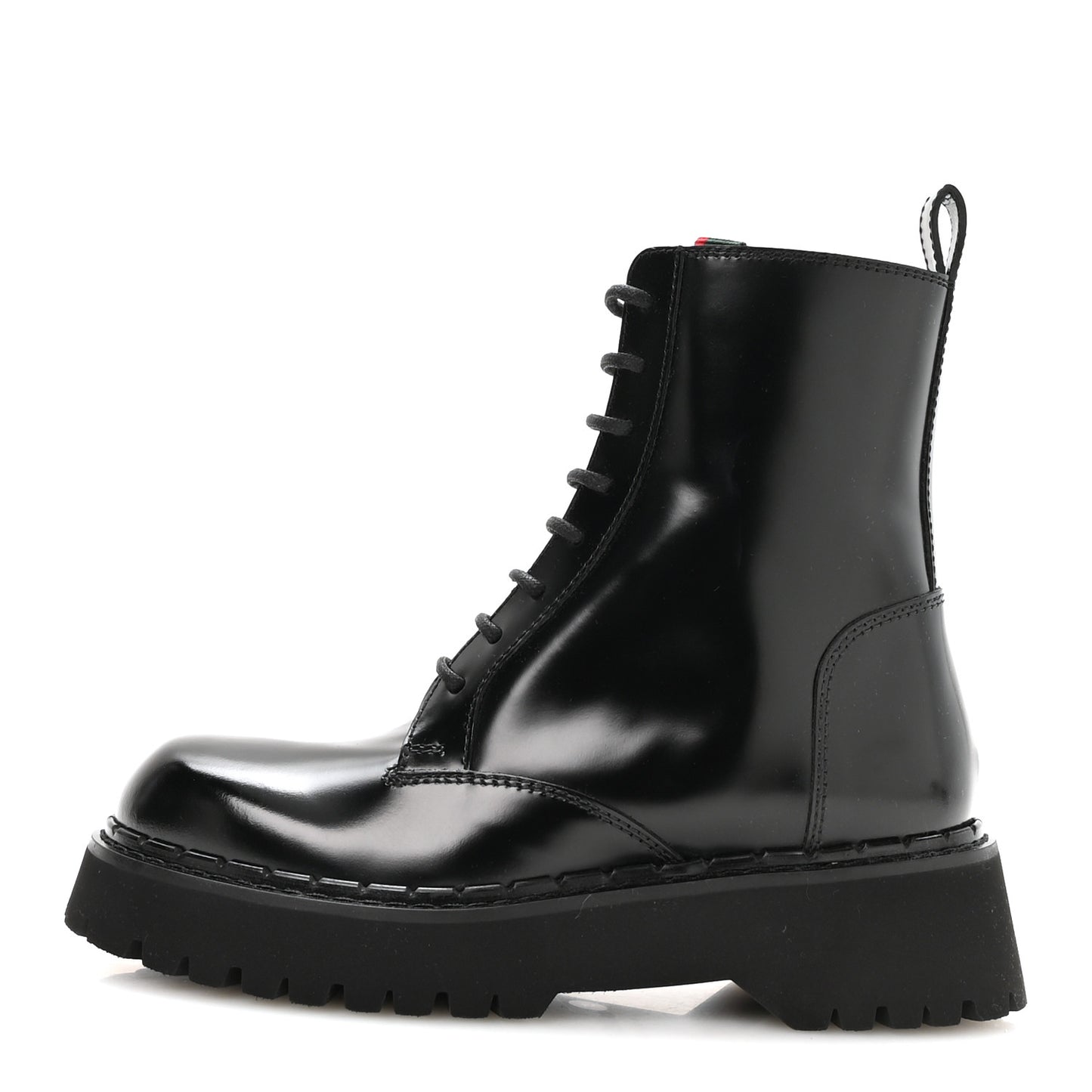 Spice Lux Nappa Web Combat Boots 37 Black