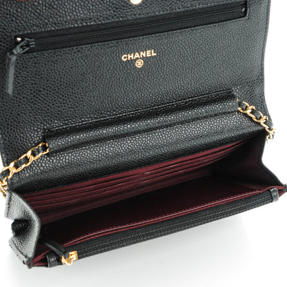 Chanel Caviar Quilted Wallet On Chain WOC Black 5 of 7