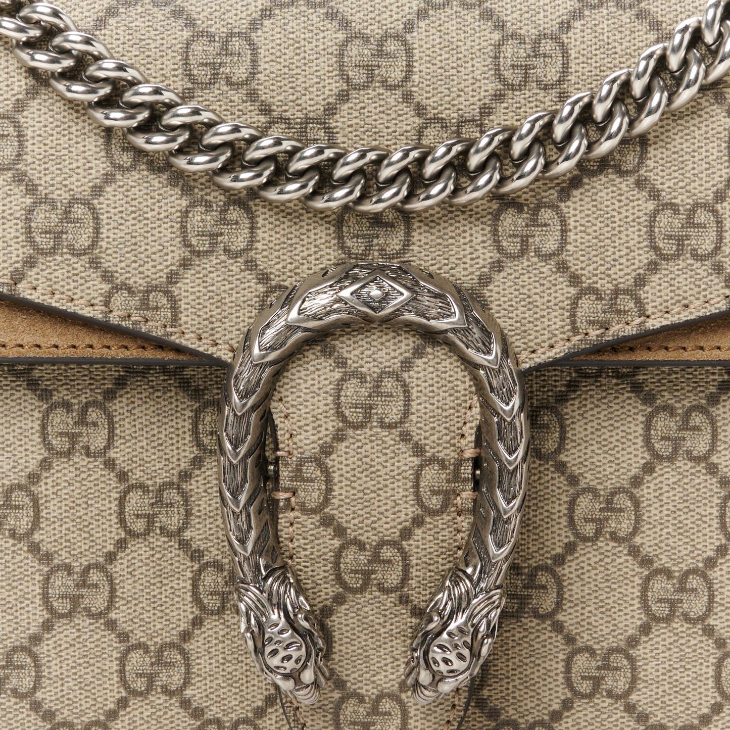GG Supreme Monogram Small Dionysus Shoulder Bag Taupe