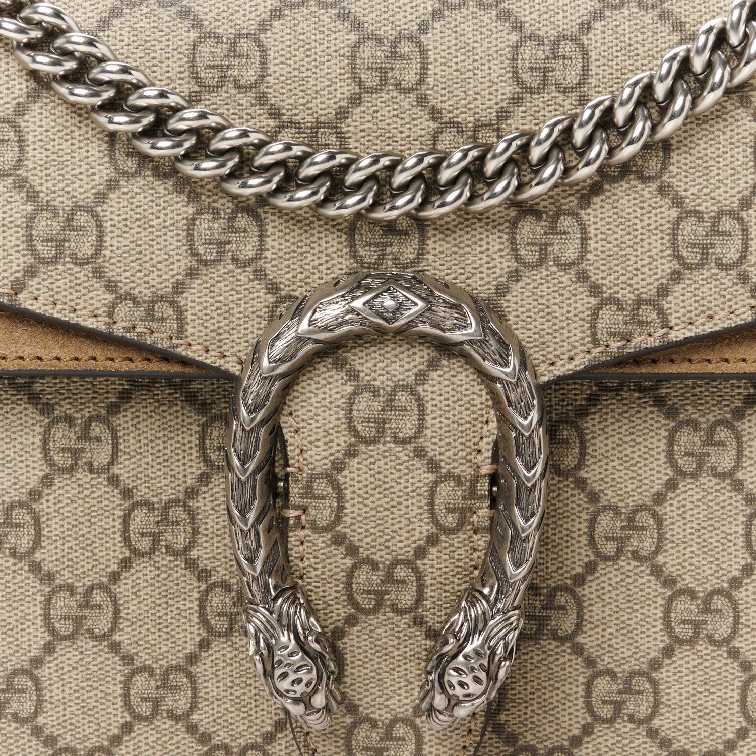 Gucci GG Supreme Monogram Small Dionysus Shoulder Bag Taupe 8 of 12