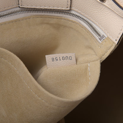 Louis Vuitton Calfskin Flowers Lockme Bucket Creme 9 of 9