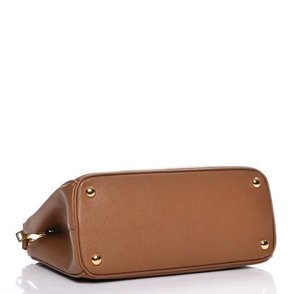 Prada Saffiano Small Galleria Double Zip Tote Caramel 5 of 8